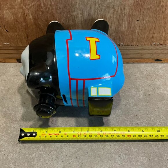 Thomas the Tank Engine 1 Blue Ceramic Piggy Bank, Raph Coin Bank - Picture 6 of 7